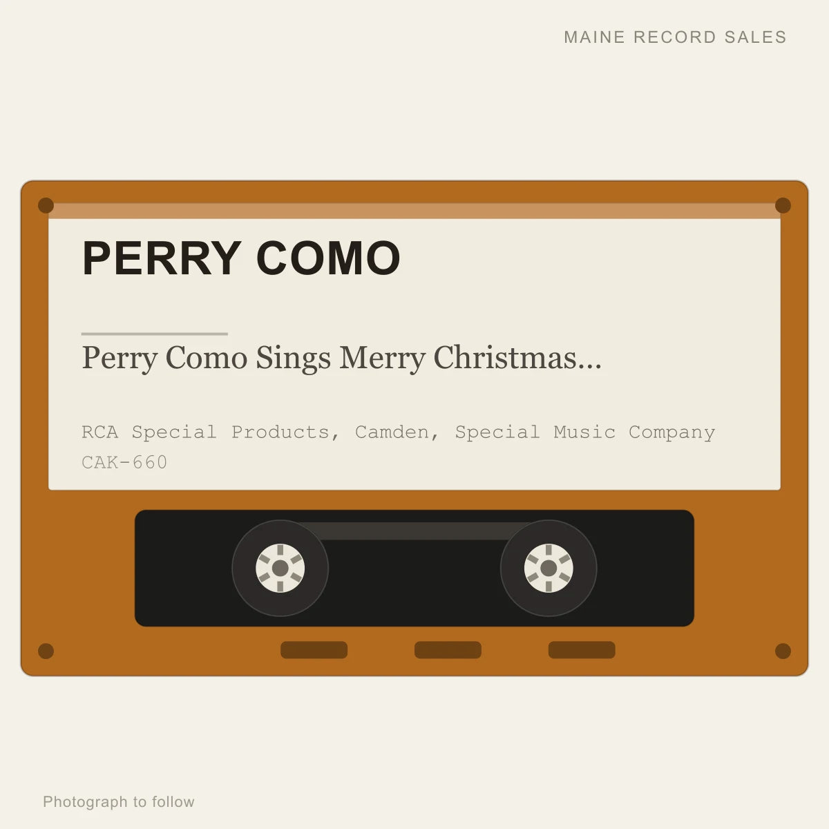 Perry Como - Perry Como Sings Merry Christmas Music (placeholder, photograph to follow)