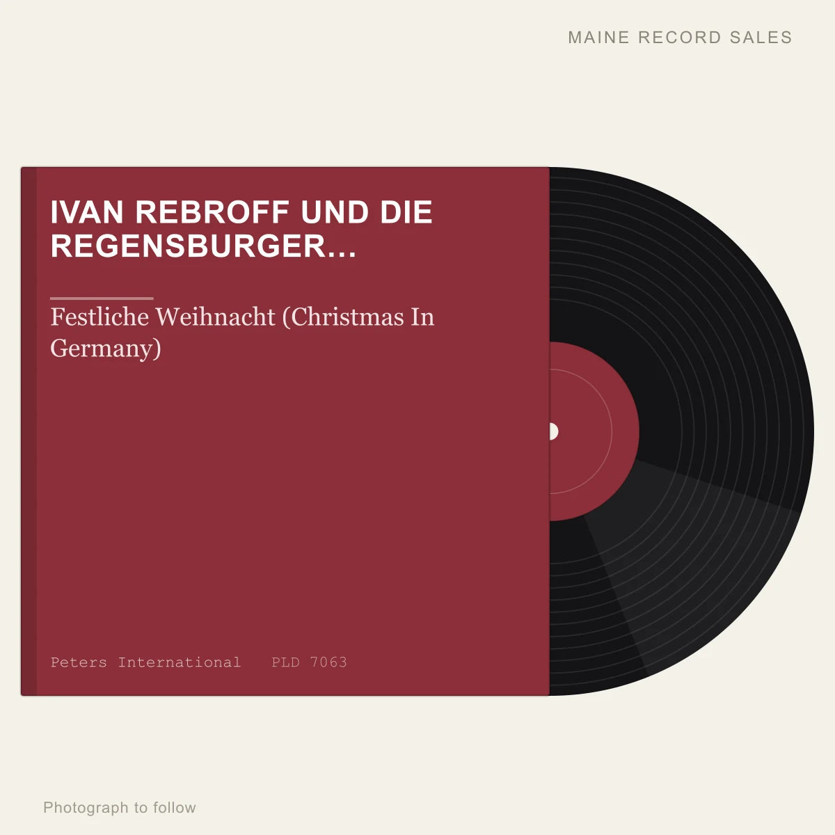 Ivan Rebroff Und Die Regensburger Domspatzen - Festliche Weihnacht (Christmas In Germany) (placeholder, photograph to follow)